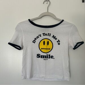 Don’t Tell Me to Smile crop top